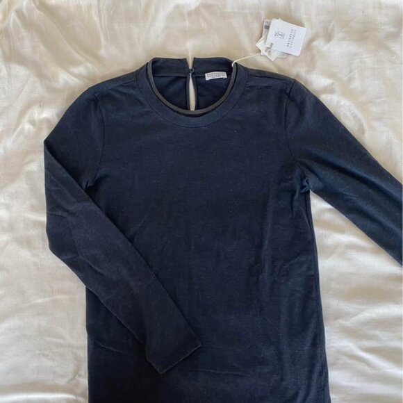 Brunello Cucinelli Long Sleeve Shirt with monili collar - NWT - Picture 3 of 5